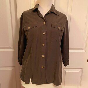 Dressbarn Olive Green Blouse